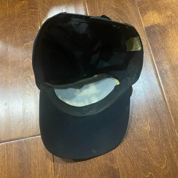 Las Vegas Vintage 80s Nylon Embroidered Cap Hat Black Gold Men's One Size - Picture 5 of 6